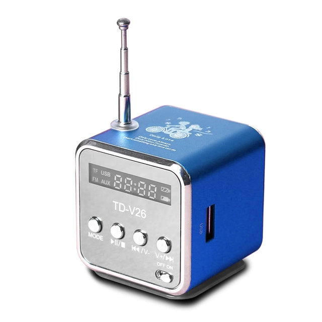 FM付きポータブルスピーカー ミニ多機能ラジオ USBノートブックスピーカー TV電話対応 SD/TFカード MP3音楽プレーヤー対応