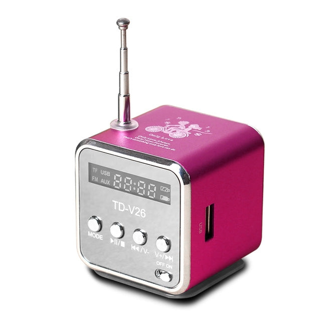 FM付きポータブルスピーカー ミニ多機能ラジオ USBノートブックスピーカー TV電話対応 SD/TFカード MP3音楽プレーヤー対応