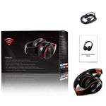 Tourya B7 ワイヤレスBluetoothヘッドセット 折りたたみ式ヘッドホン マイク付き調節可能イヤホン、B7（ブラックレッド）、B7（ブラックブルー）