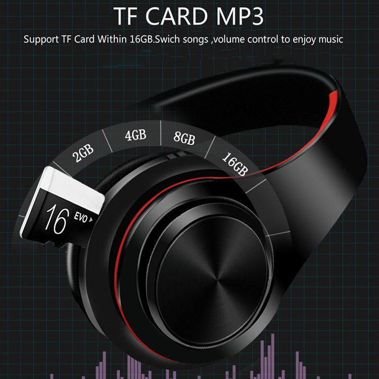 Tourya B7 ワイヤレスBluetoothヘッドセット 折りたたみ式ヘッドホン マイク付き調節可能イヤホン、B7（ブラックレッド）、B7（ブラックブルー）