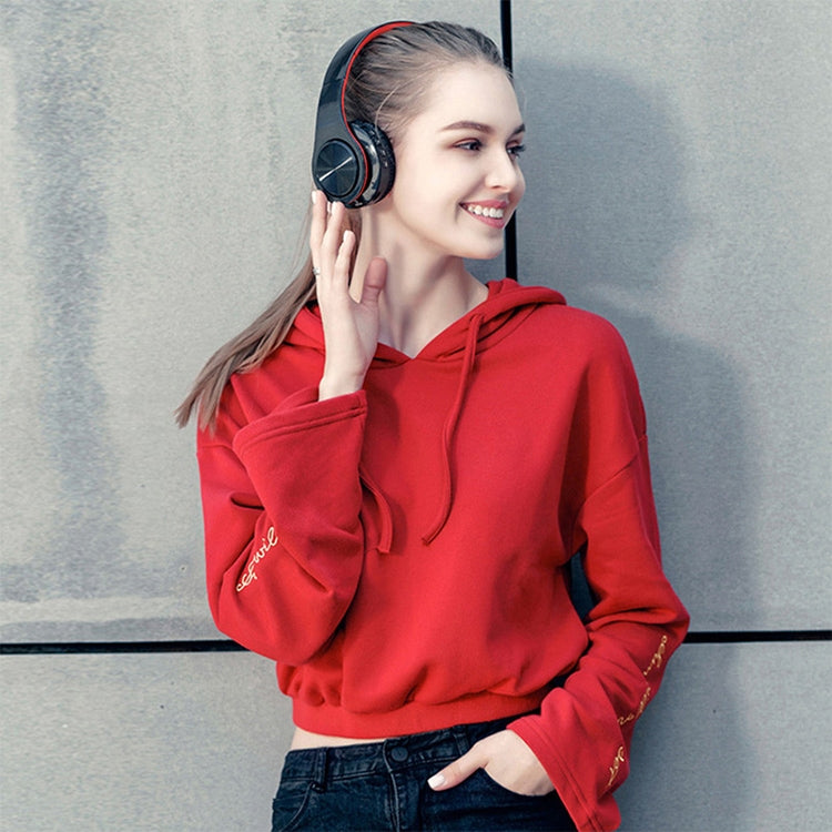 Tourya B7 ワイヤレスBluetoothヘッドセット 折りたたみ式ヘッドホン マイク付き調節可能イヤホン、B7（ブラックレッド）、B7（ブラックブルー）