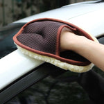 Car Styling Wool Soft Car Washing Gloves Cleaning Brush Motorcycle Washer Care Products, Brown, Washing Gloves