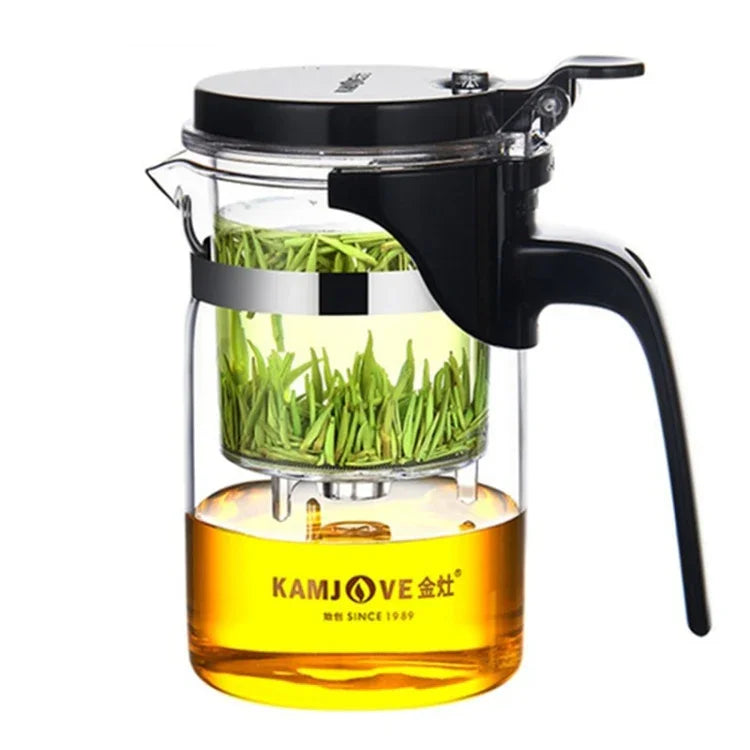 KAMJOVE エレガントカップバブル急須 オフィス用花急須 耐熱ガラス茶器セット、K-200 400ML、K-201 500ML、K-202 750ML、K-203 600ML、K-204 600ML、K-205 900ML
