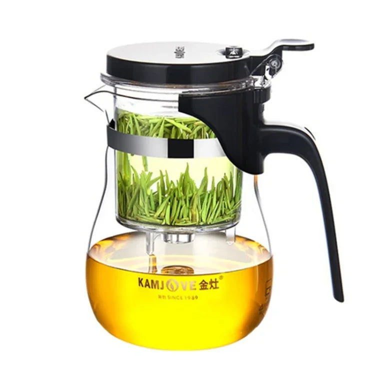 KAMJOVE エレガントカップバブル急須 オフィス用花急須 耐熱ガラス茶器セット、K-200 400ML、K-201 500ML、K-202 750ML、K-203 600ML、K-204 600ML、K-205 900ML