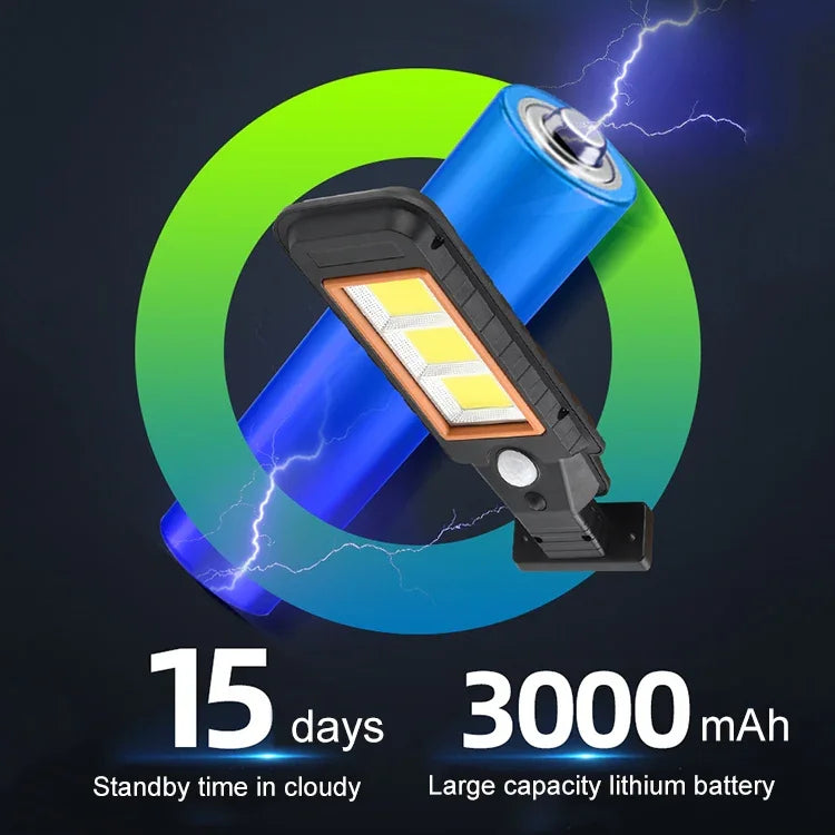 ソーラーランプ本体誘導壁掛けランプLED屋外防水照明街灯、128 COB