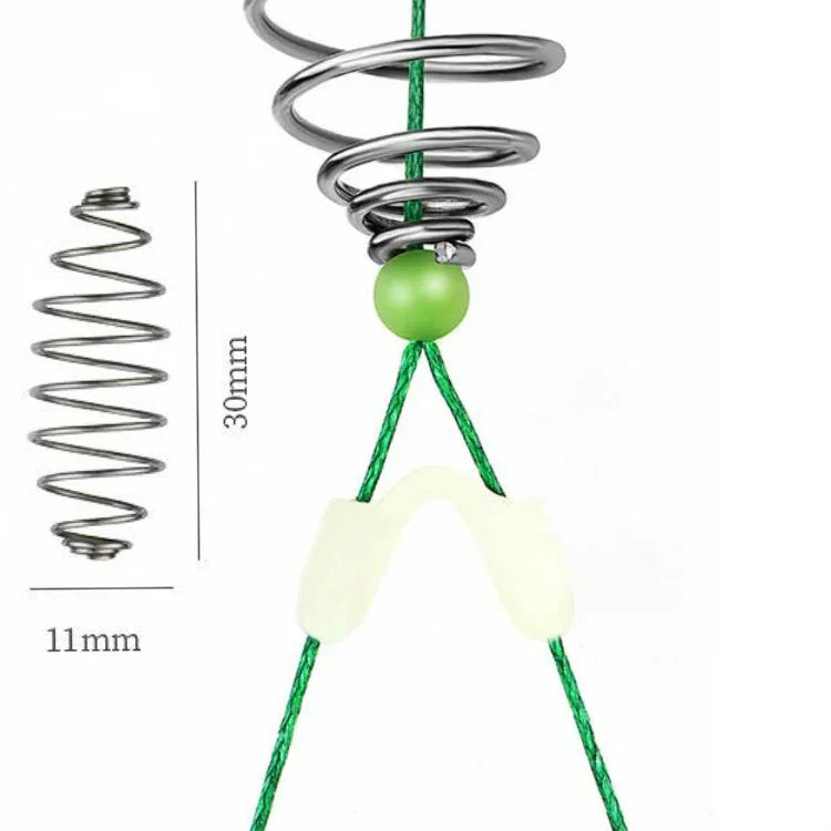 5in1撚り合わせダブルフック絡み防止シルバーカープ釣りグループスプリング釣りフック、8、9、10、11、12、13