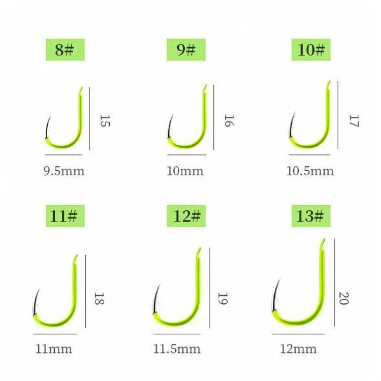 5in1撚り合わせダブルフック絡み防止シルバーカープ釣りグループスプリング釣りフック、8、9、10、11、12、13
