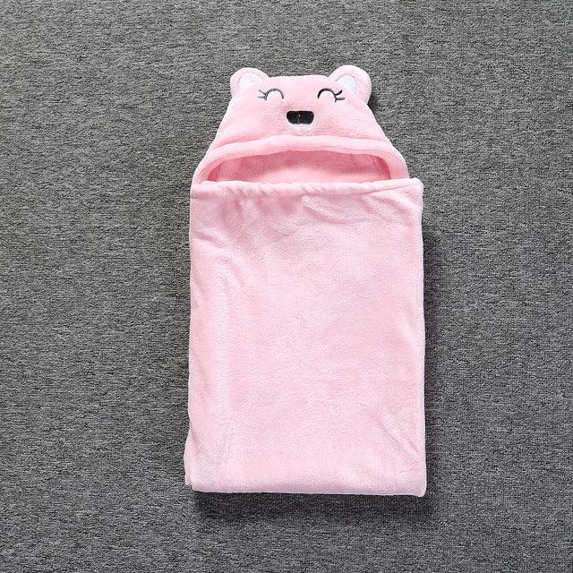 かわいい動物キャラクター ベビー用ブランケット キッズフード付きバスローブ 幼児用バスタオル