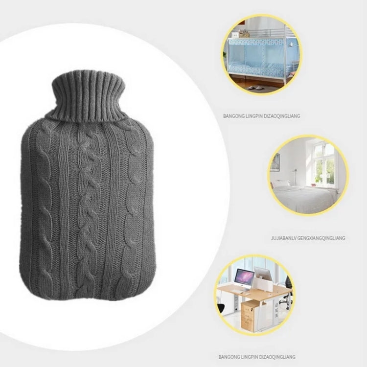湯たんぽ無地ニットカバー（湯たんぽなし） 水入り湯たんぽ用ソフトニットボトル ベルベットバッグ