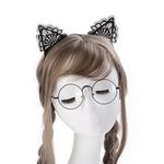 女性用 レース ラブリー キャットイヤーヘアバンド ヘッドチェーン