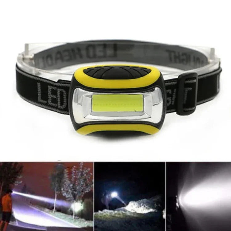アウトドア ヘッドランプ COB LED ヘッドライト 懐中電灯 3モード ヘッドライト 自転車 釣り用ライト