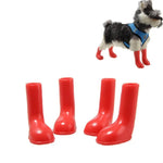 4個セット ペットレインブーツ 防水滑り止め犬用シューズ、S、M、L