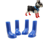 4個セット ペットレインブーツ 防水滑り止め犬用シューズ、S、M、L