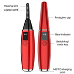 電動まつげカーラー 充電式ビューティーツール、380mAh（レッド）、380mAh（ホワイト）