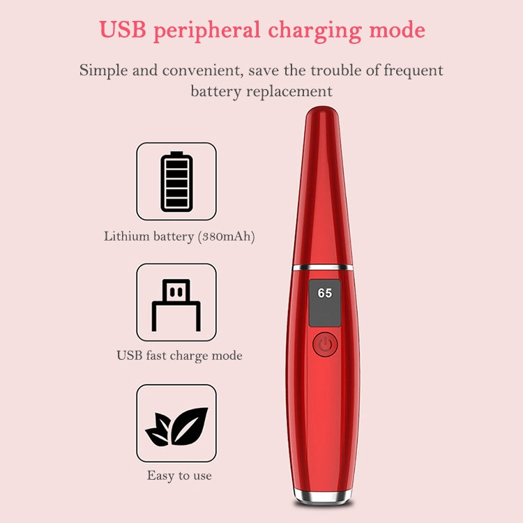 電動まつげカーラー 充電式ビューティーツール、380mAh（レッド）、380mAh（ホワイト）