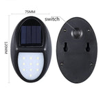10 LEDs SMD 2835 ソーラー電源 IP65防水モーションセンサー屋外中庭LED壁掛けライト