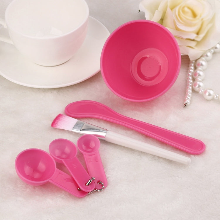 4in1 DIY フェイシャルマスク混合ボウル ブラシ スプーン スティックブラシ フェイスケアセット 女性用フェイシャルビューティープロフェッショナルキット ツール レッド、ブルー、パープル、ライトイエロー