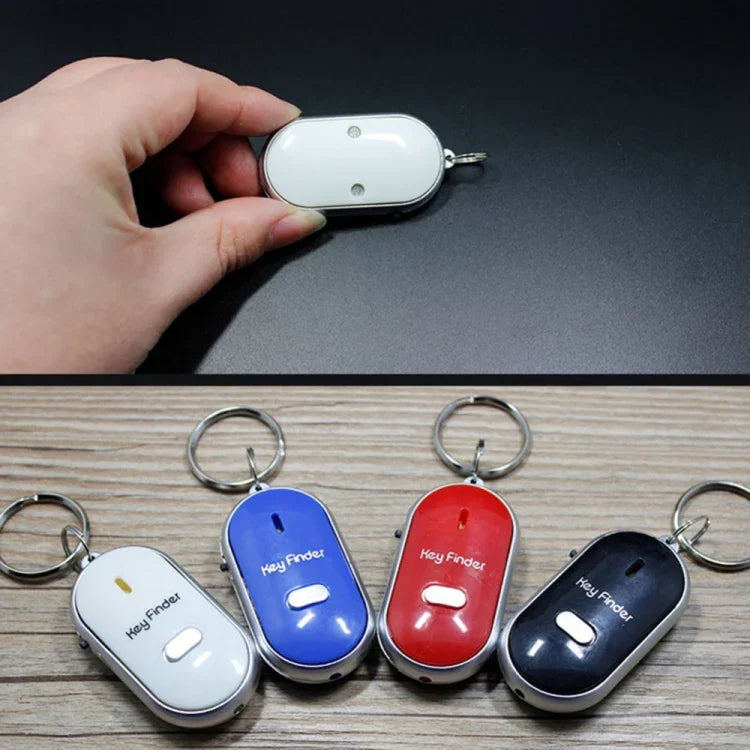 ミニLEDホイッスル キーファインダー 点滅＆ビープ音 リモート紛失キー探知器 キーリング 子供用