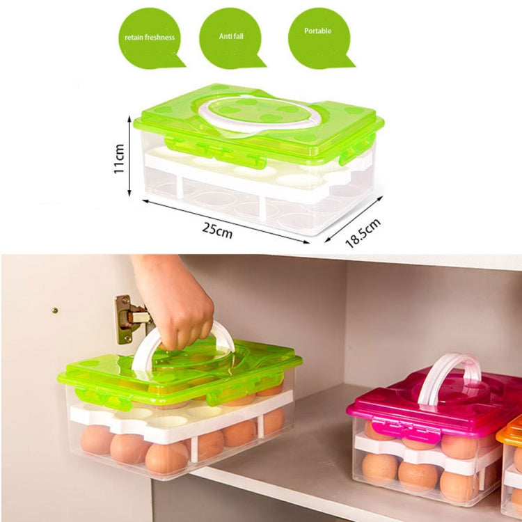 携帯用2層24スロットPPプラスチック卵ホルダー収納ケースボックス