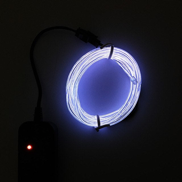 柔軟なLEDライト ELワイヤーストリングストリップロープ グローデコ ネオンランプ USBコントローラー付き 3M 省エネマスクグラス発光ライン F277、TBD0156472001A、TBD0156472001B、TBD0156472001C、TBD0156472001D、TBD0156472001E、TBD0156472001F、TBD0156472001G、TBD0156472001...