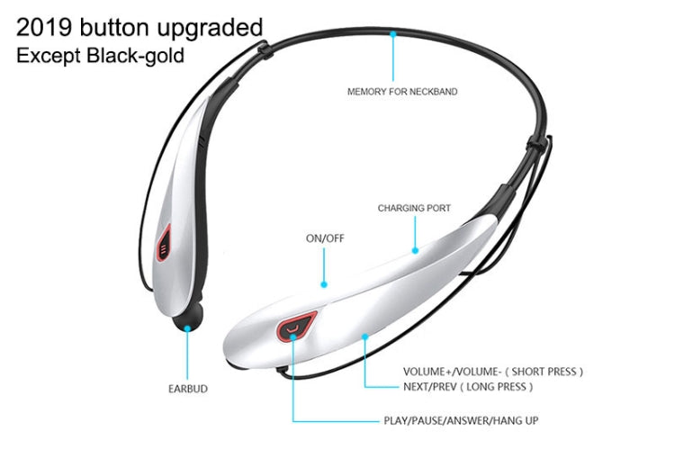 大容量バッテリー ハンズフリー スポーツ ワイヤレス Bluetooth ステレオイヤホン マイク付き