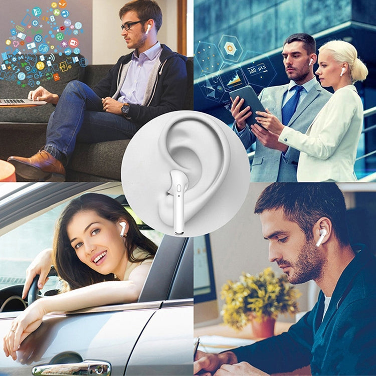 I7s 両耳ワイヤレス Bluetooth ヘッドセット TWS イヤホン 充電ケース付き プラチナ仕上げ