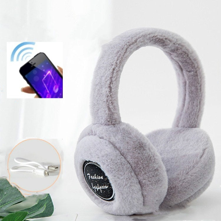 Bluetoothイヤーマフ 冬用プラッシュ 防風 メンズ・レディース用イヤーカバー