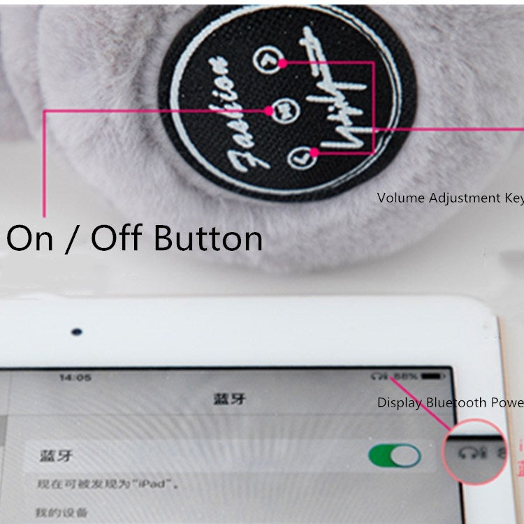 Bluetoothイヤーマフ 冬用プラッシュ 防風 メンズ・レディース用イヤーカバー