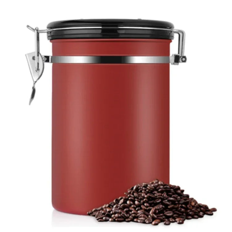 コーヒー容器 ステンレス製茶保存缶 ブラックキッチン収納缶 コーヒー茶缶 茶器