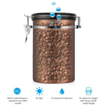 コーヒー容器 ステンレス製茶保存缶 ブラックキッチン収納缶 コーヒー茶缶 茶器