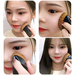 ペタルファンデーションブラシ BBクリームメイクブラシ ルースパウダーブラシ フラットキット メイクブラシ ブラック ピンク