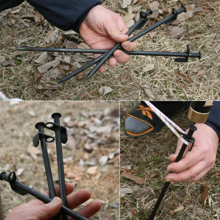 5本セット 強化ロングアウトドアキャンプテント用釘 スチールネイル 20cm