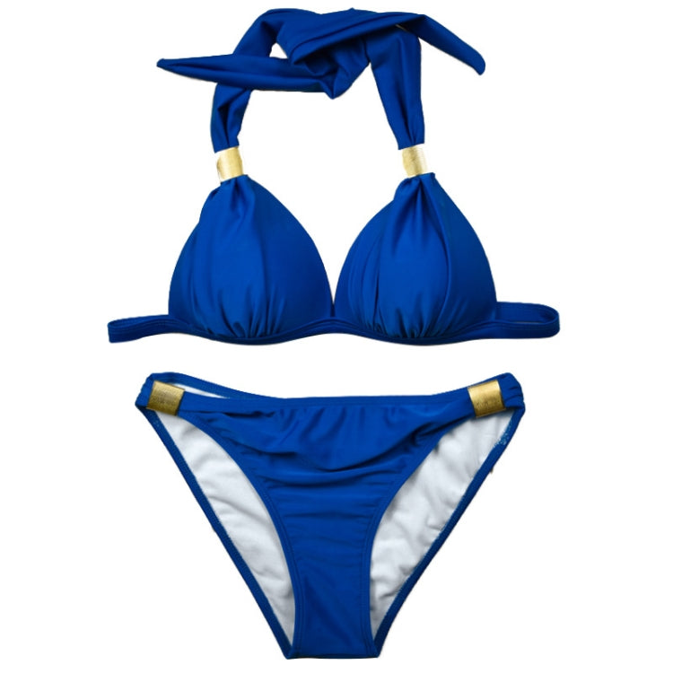 2イン1 セクシー無地水着セット レディースビーチビキニ水着, S, M, L, XL, XXL