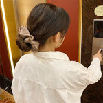 2個セット 大腸リングヘアバンド 女性用 布製 ポニーテール シームレス ストレッチ ヘアジュエリー