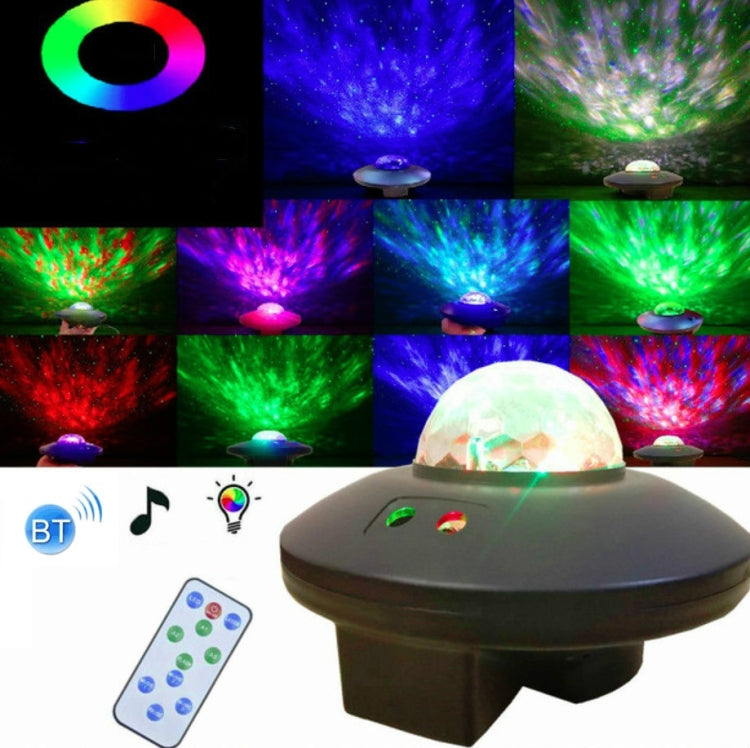 LED ウォーターウェーブ レーザー 星空プロジェクターライト USB リモコン Bluetooth 音声操作 レーザーライト 回転マジックボールライト