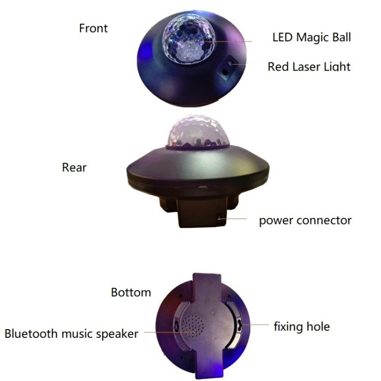 LED ウォーターウェーブ レーザー 星空プロジェクターライト USB リモコン Bluetooth 音声操作 レーザーライト 回転マジックボールライト