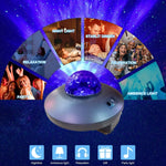 LED ウォーターウェーブ レーザー 星空プロジェクターライト USB リモコン Bluetooth 音声操作 レーザーライト 回転マジックボールライト
