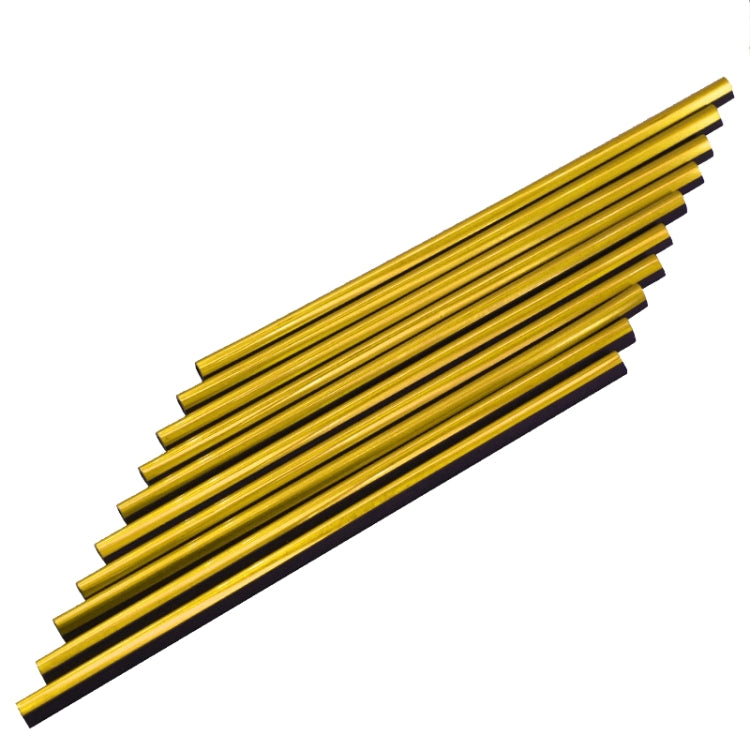 10 PCS Car Interior Mouldings Decorative Air Conditioning Outlet U-shaped Bright Strip Clip, Red, Gold