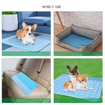 SFB104夏用冷却マットブランケットアイスペット犬猫用ベッドマット、50x40cm、63x50cm、70x56cm、102x70cm