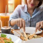 旅行用クリエイティブ竹ストロー食器セット ナイフ フォーク スプーン 箸 布袋付き