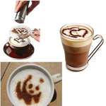 32個セット コーヒーステンシルフィルター コーヒーメーカー カプチーノ型テンプレート 花柄スプレーパッド スプレーアートベーキングツール、32個セット