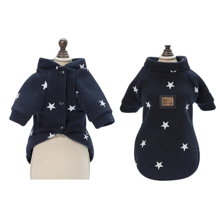 ペット秋冬用五芒星柄セーター ペット暖かい服, L, XXL, XL