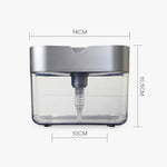 Press Soap Dispenser Kitchen Detergent Wash Presser, Gray