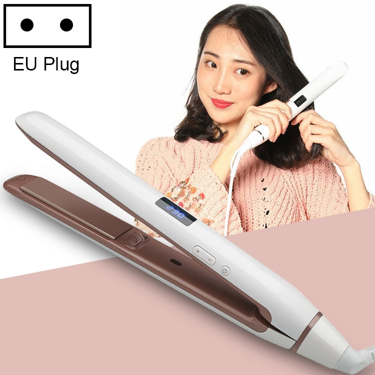 プロフェッショナル ヘアストレートナー LEDディスプレイ セラミックコーティングプレート イオニックカールフラットアイロン
