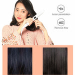 プロフェッショナル ヘアストレートナー LEDディスプレイ セラミックコーティングプレート イオニックカールフラットアイロン