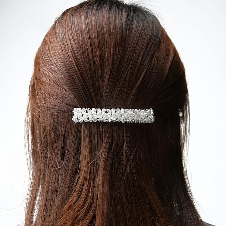 ファッション ガールズ ヘッドウェア クリスタル ラインストーン エラスティックヘアクリップ ヘアアクセサリー