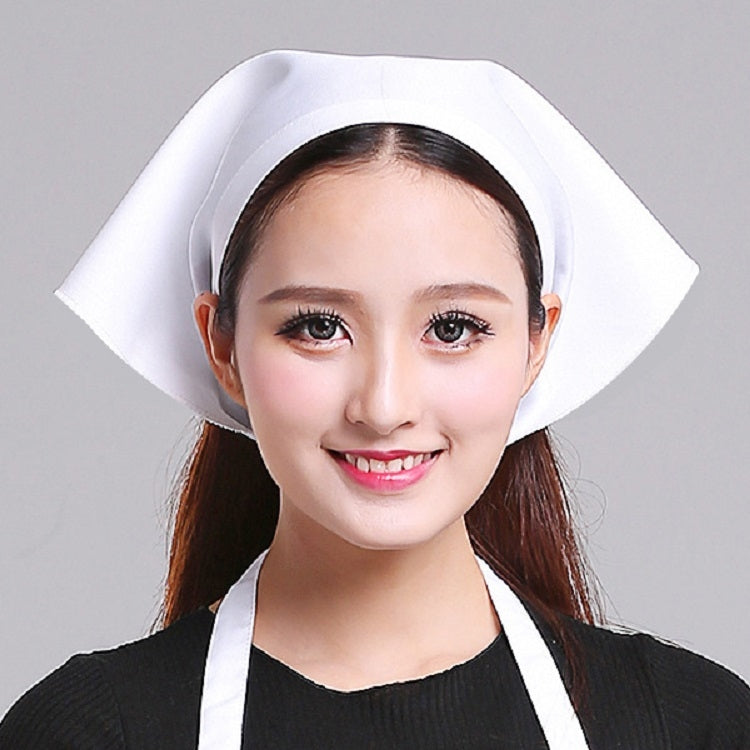 ウェイター男女兼用キッチン作業ターバン帽三角スカーフシェフ帽、調節可能