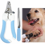 2ピースペット用つめステンレス製猫と犬の爪切りやすり, S, L