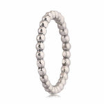 女性用ファッションチャームビーズリング ジュエリー、925シルバー
