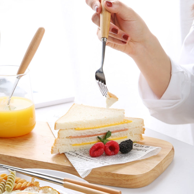 3-in-1 スプーン・箸・フォーク カトラリーセット 三点セット クリエイティブ 学生用 携帯用食器 木製ハンドルスプーン・フォーク・箸三点セット 木製スプーン・箸二点セット